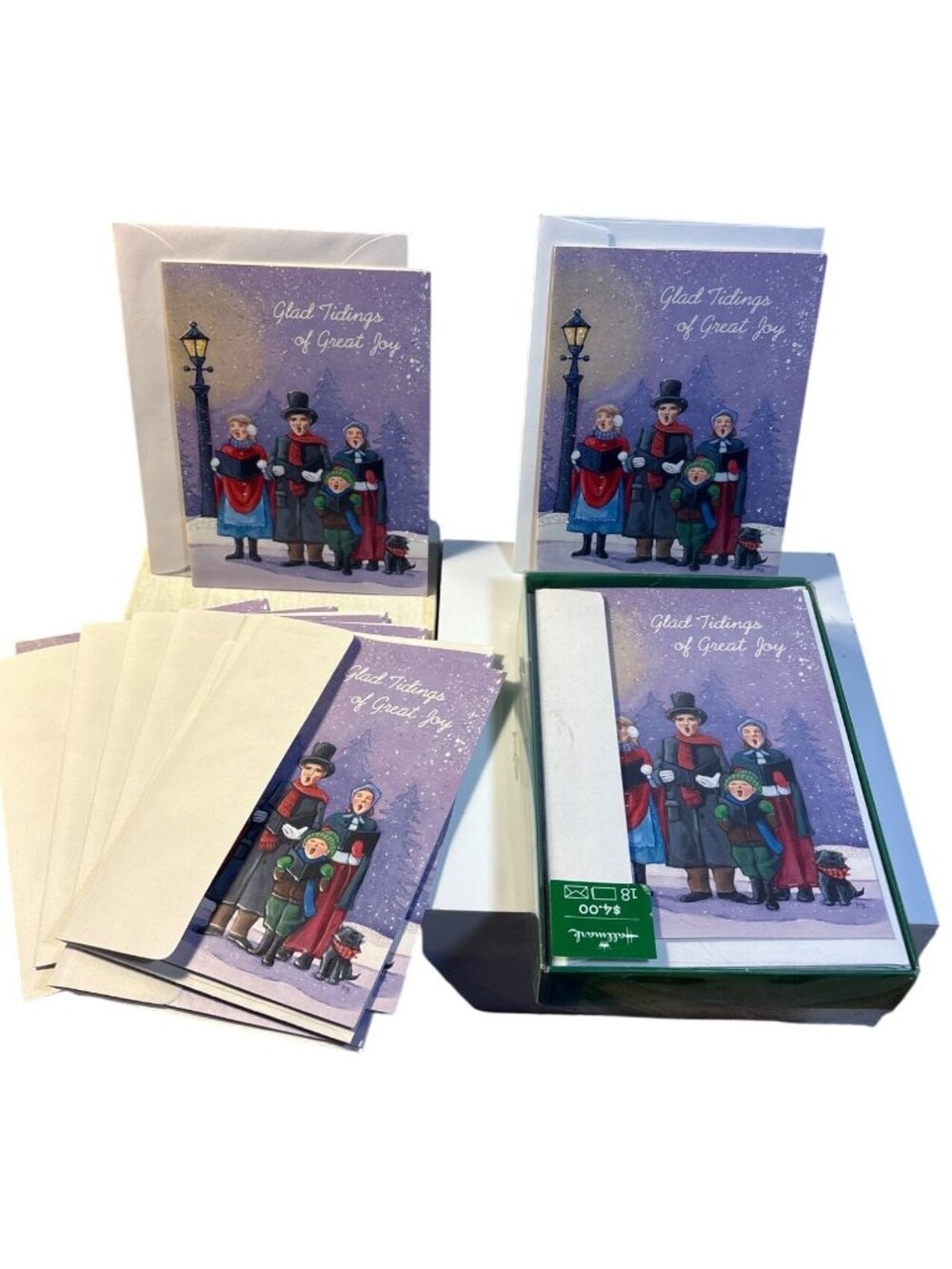 11 Religious Christmas Cards Glad Tidings Of Great Joy Carollers 1982
